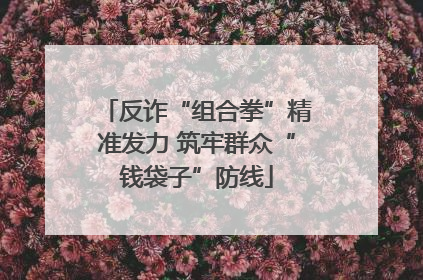 反诈“组合拳”精准发力 筑牢群众“钱袋子”防线