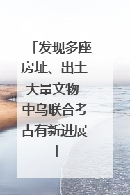 发现多座房址、出土大量文物 中乌联合考古有新进展