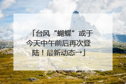 台风“蝴蝶”或于今天中午前后再次登陆！最新动态→