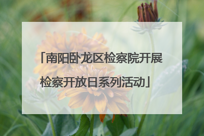 南阳卧龙区检察院开展检察开放日系列活动