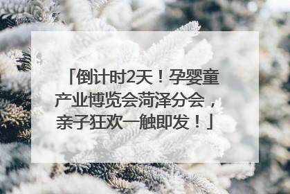 倒计时2天！孕婴童产业博览会菏泽分会，亲子狂欢一触即发！