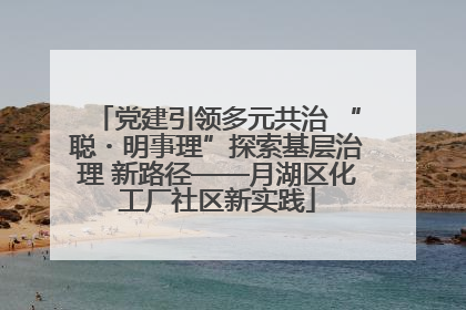 党建引领多元共治 “聪・明事理”探索基层治理 新路径——月湖区化工厂社区新实践