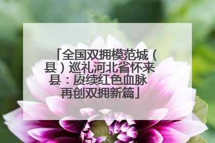 全国双拥模范城（县）巡礼河北省怀来县：赓续红色血脉 再创双拥新篇