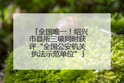 全国唯一！绍兴市县所三级同时获评“全国公安机关执法示范单位”
