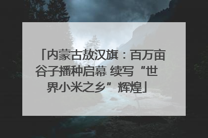 内蒙古敖汉旗：百万亩谷子播种启幕 续写“世界小米之乡”辉煌