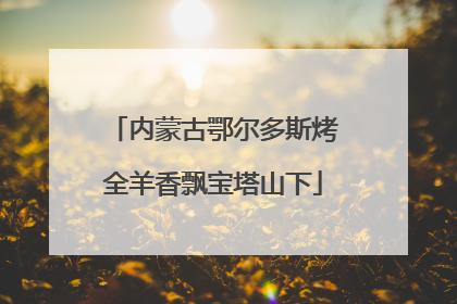 内蒙古鄂尔多斯烤全羊香飘宝塔山下