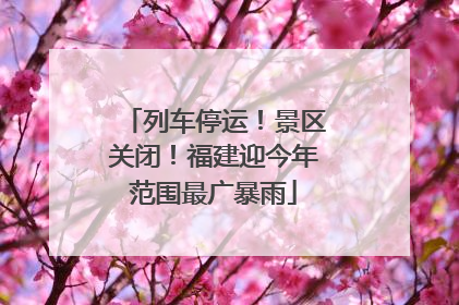 列车停运！景区关闭！福建迎今年范围最广暴雨