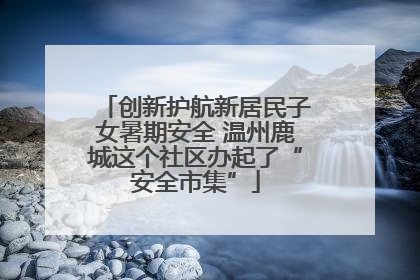 创新护航新居民子女暑期安全 温州鹿城这个社区办起了“安全市集”