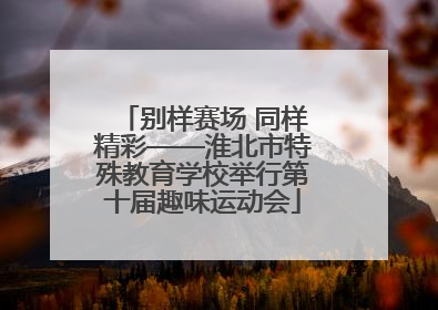别样赛场 同样精彩——淮北市特殊教育学校举行第十届趣味运动会