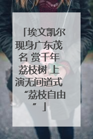 埃文凯尔现身广东茂名 赏千年荔枝树 上演无间道式“荔枝自由”