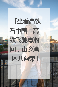 坐着高铁看中国｜高铁飞驰粤湘间，山乡湾区共向荣