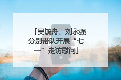 吴毓舟、刘永强分别带队开展“七一”走访慰问