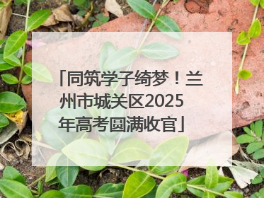 同筑学子绮梦！兰州市城关区2025年高考圆满收官
