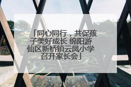 同心同行，共促孩子美好成长 绵阳游仙区新桥镇云凤小学召开家长会