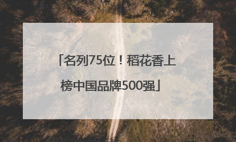 名列75位！稻花香上榜中国品牌500强