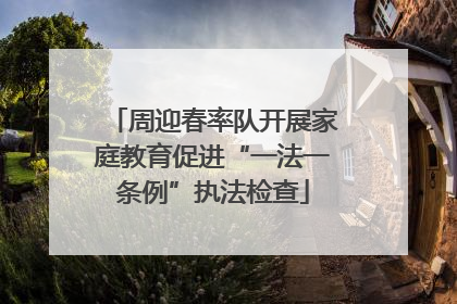 周迎春率队开展家庭教育促进“一法一条例”执法检查