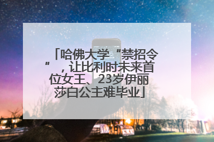 哈佛大学“禁招令”，让比利时未来首位女王、23岁伊丽莎白公主难毕业