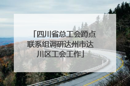 四川省总工会蹲点联系组调研达州市达川区工会工作