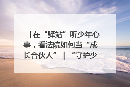 在“驿站”听少年心事，看法院如何当“成长合伙人”｜“守护少年的微笑” 探访记