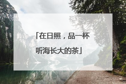 在日照，品一杯听海长大的茶