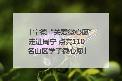 宁德“关爱微心愿”走进周宁 点亮110名山区学子微心愿
