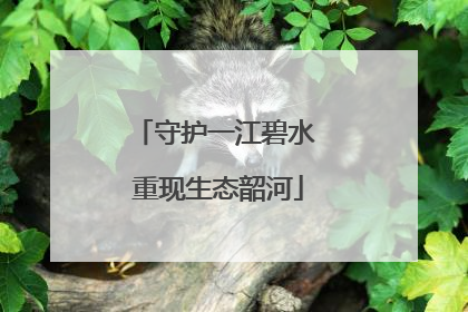 守护一江碧水 重现生态韶河