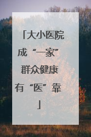 大小医院成“一家” 群众健康有“医”靠