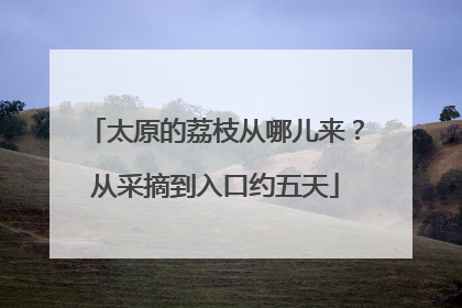 太原的荔枝从哪儿来？从采摘到入口约五天
