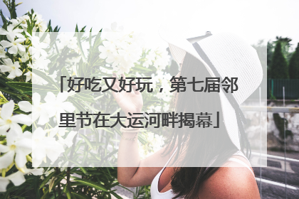 好吃又好玩，第七届邻里节在大运河畔揭幕