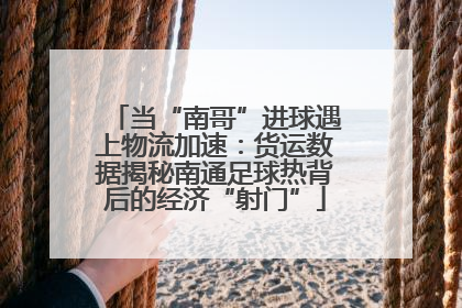 当“南哥”进球遇上物流加速：货运数据揭秘南通足球热背后的经济“射门”