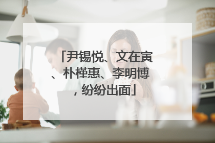 尹锡悦、文在寅、朴槿惠、李明博，纷纷出面