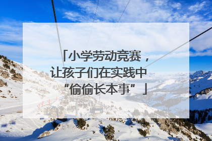 小学劳动竞赛，让孩子们在实践中“偷偷长本事”