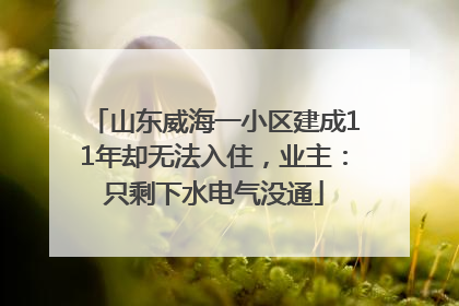 山东威海一小区建成11年却无法入住，业主：只剩下水电气没通