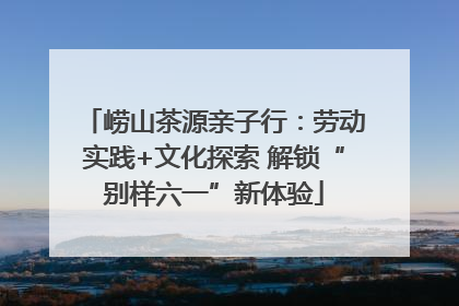 崂山茶源亲子行：劳动实践+文化探索 解锁“别样六一”新体验