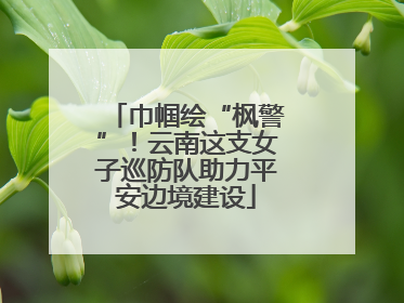 巾帼绘“枫警”！云南这支女子巡防队助力平安边境建设