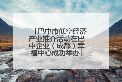 巴中市低空经济产业推介活动在巴中企业（成都）幸福中心成功举办