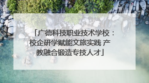 广德科技职业技术学校：校企研学赋能文旅实践 产教融合锻造专技人才