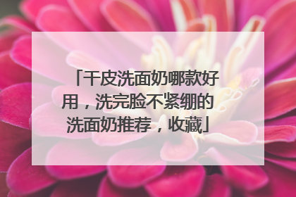 干皮洗面奶哪款好用，洗完脸不紧绷的洗面奶推荐，收藏