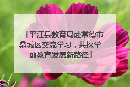 平江县教育局赴常德市鼎城区交流学习，共探学前教育发展新路径