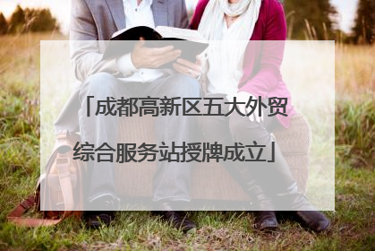 成都高新区五大外贸综合服务站授牌成立