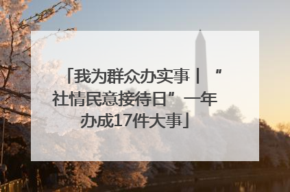 我为群众办实事丨“社情民意接待日”一年办成17件大事