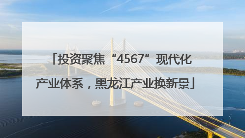 投资聚焦“4567”现代化产业体系，黑龙江产业换新景
