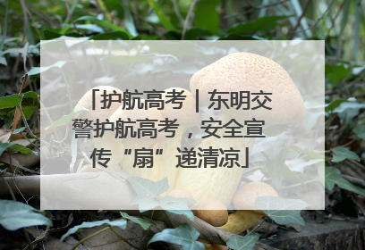 护航高考｜东明交警护航高考，安全宣传“扇”递清凉