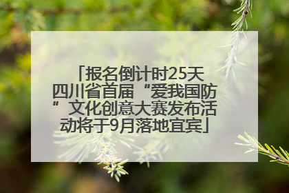 报名倒计时25天 四川省首届“爱我国防”文化创意大赛发布活动将于9月落地宜宾