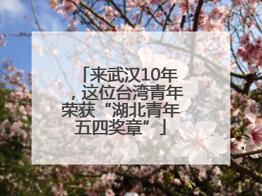 来武汉10年，这位台湾青年荣获“湖北青年五四奖章”