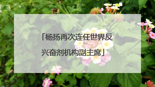 杨扬再次连任世界反兴奋剂机构副主席