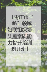 枣庄市“三新”领域妇联组织领头雁素质能力提升培训班开班