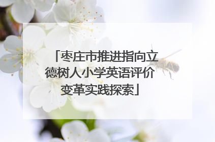 枣庄市推进指向立德树人小学英语评价变革实践探索