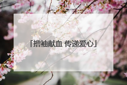 撸袖献血 传递爱心