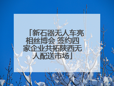 新石器无人车亮相丝博会 签约四家企业共拓陕西无人配送市场